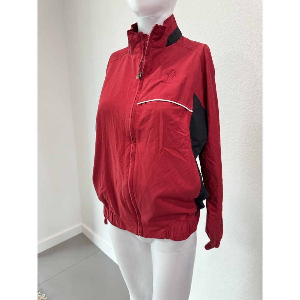 Kate Lord Jacket Womens Small Red Full Zip Golf Rain Coat REUNION golf Course